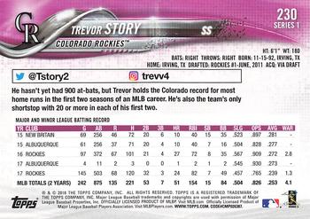 2018 Topps - All-Star Game #230 Trevor Story Back