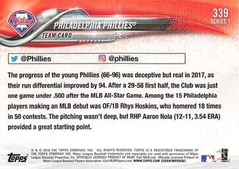 2018 Topps - All-Star Game #339 Philadelphia Phillies Back