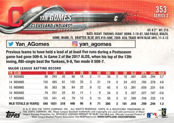 2018 Topps - All-Star Game #353 Yan Gomes Back