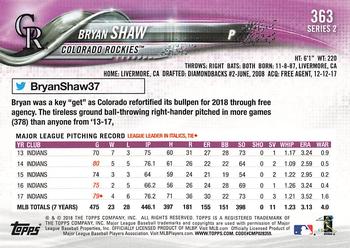 2018 Topps - All-Star Game #363 Bryan Shaw Back