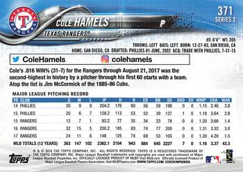 2018 Topps - All-Star Game #371 Cole Hamels Back