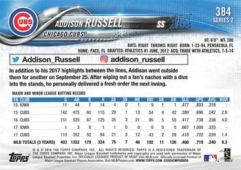 2018 Topps - All-Star Game #384 Addison Russell Back