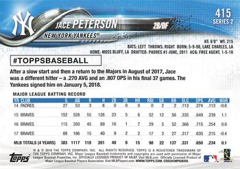 2018 Topps - All-Star Game #415 Jace Peterson Back