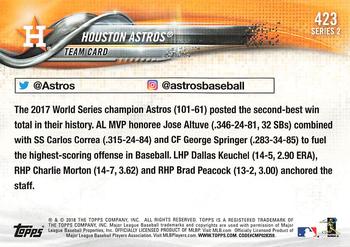 2018 Topps - All-Star Game #423 Houston Astros Back