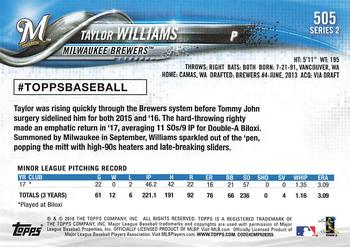 2018 Topps - All-Star Game #505 Taylor Williams Back
