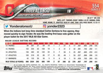 2018 Topps - All-Star Game #554 Yonder Alonso Back