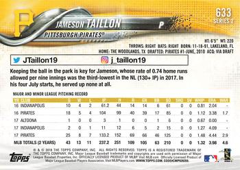2018 Topps - All-Star Game #633 Jameson Taillon Back