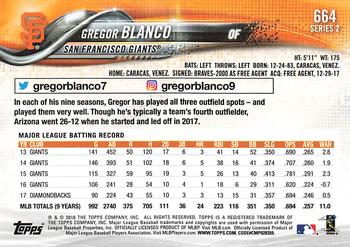 2018 Topps - All-Star Game #664 Gregor Blanco Back
