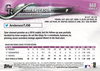 2018 Topps - All-Star Game #668 Tyler Anderson Back