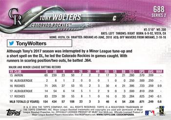 2018 Topps - All-Star Game #688 Tony Wolters Back
