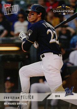 2018 Topps Now Postseason Milwaukee Brewers #PS-91 Christian Yelich Front