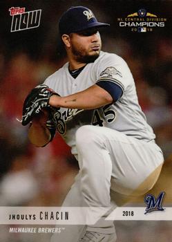 2018 Topps Now Postseason Milwaukee Brewers #PS-102 Jhoulys Chacin Front