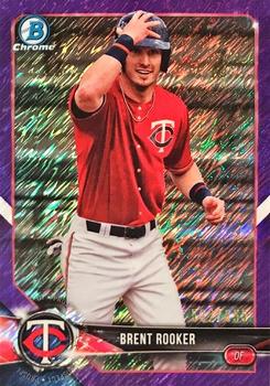 2018 Bowman Chrome - Prospects Purple Shimmer Refractor #BCP166 Brent Rooker Front