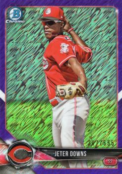2018 Bowman Chrome - Prospects Purple Shimmer Refractor #BCP171 Jeter Downs Front