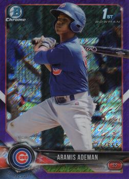 2018 Bowman Chrome - Prospects Purple Shimmer Refractor #BCP191 Aramis Ademan Front