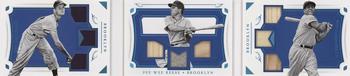 2018 Panini National Treasures - Triple Legend Trios Booklets #TLT-BROOKLYN Don Drysdale / Pee Wee Reese / Roy Campanella Front