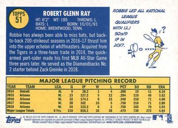 2019 Topps Heritage #51 Robbie Ray Back