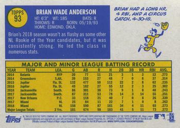 2019 Topps Heritage #93 Brian Anderson Back