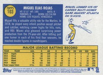 2019 Topps Heritage #103 Miguel Rojas Back