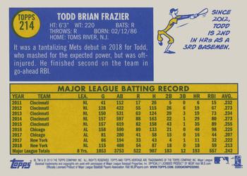 2019 Topps Heritage #214 Todd Frazier Back