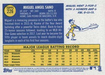 2019 Topps Heritage #226 Miguel Sano Back