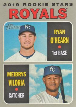 2019 Topps Heritage #241 Royals 2019 Rookie Stars (Ryan O'Hearn / Meibrys Viloria) Front