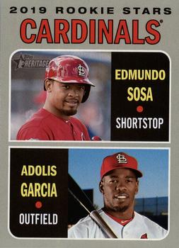 2019 Topps Heritage #286 Cardinals 2019 Rookie Stars (Edmundo Sosa / Adolis Garcia) Front