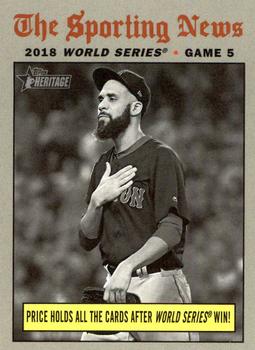 2019 Topps Heritage #309 Price Holds All the Cards After World Series Win! Front