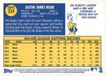 2019 Topps Heritage #324 Justin Bour Back