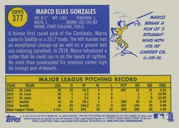 2019 Topps Heritage #377 Marco Gonzales Back