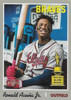 2019 Topps Heritage #500 Ronald Acuña Jr. Front
