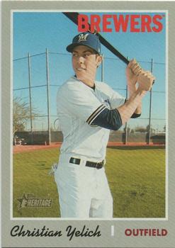 2019 Topps Heritage #410 Christian Yelich Front