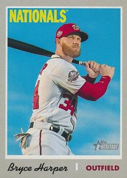 2019 Topps Heritage #415 Bryce Harper Front