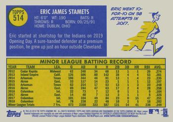 2019 Topps Heritage #514 Eric Stamets Back
