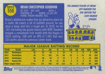 2019 Topps Heritage #550 Brian Goodwin Back