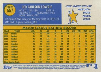 2019 Topps Heritage #557 Jed Lowrie Back