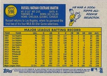 2019 Topps Heritage #596 Russell Martin Back