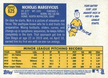 2019 Topps Heritage #625 Nick Margevicius Back