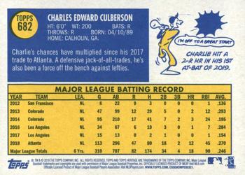 2019 Topps Heritage #682 Charlie Culberson Back