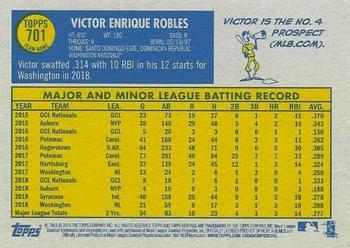 2019 Topps Heritage #701 Victor Robles Back