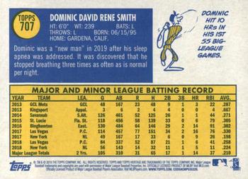 2019 Topps Heritage #707 Dominic Smith Back