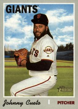 2019 Topps Heritage #711 Johnny Cueto Front