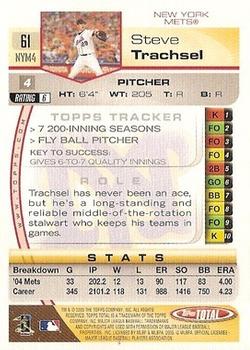 2005 Topps Total #61 Steve Trachsel Back