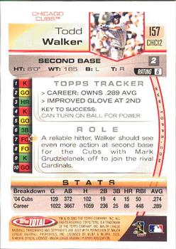 2005 Topps Total #157 Todd Walker Back