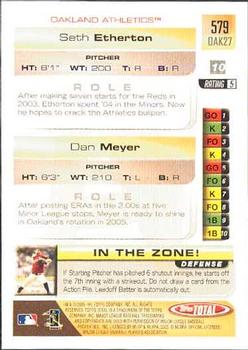 2005 Topps Total #579 Seth Etherton / Dan Meyer Back