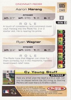 2005 Topps Total #605 Ryan Wagner / Aaron Harang Back