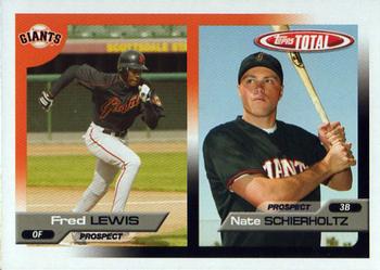 2005 Topps Total #704 Fred Lewis / Nate Schierholtz Front