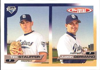 2005 Topps Total #708 Tim Stauffer / Justin Germano Front