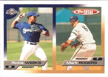 2005 Topps Total #717 Rickie Weeks / Mark Rogers Front