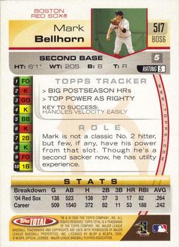 2005 Topps Total #517 Mark Bellhorn Back